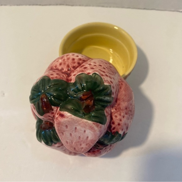 Vintage set of 3 ceramic fruit basket jars - Picture 6 of 9